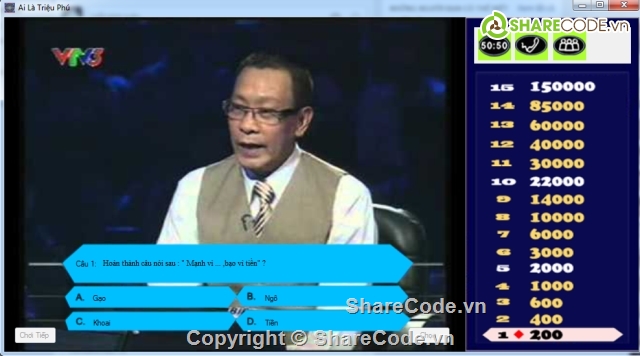 ai la trieu phu,ai la tri,c#,ai la trieu phu full bao cao,game show